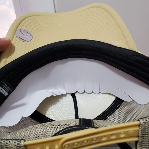 New York Yankees 47 Brand Trucker Snapback Baseball Hat Cap Sand OSFM … - Picture 10 of 11